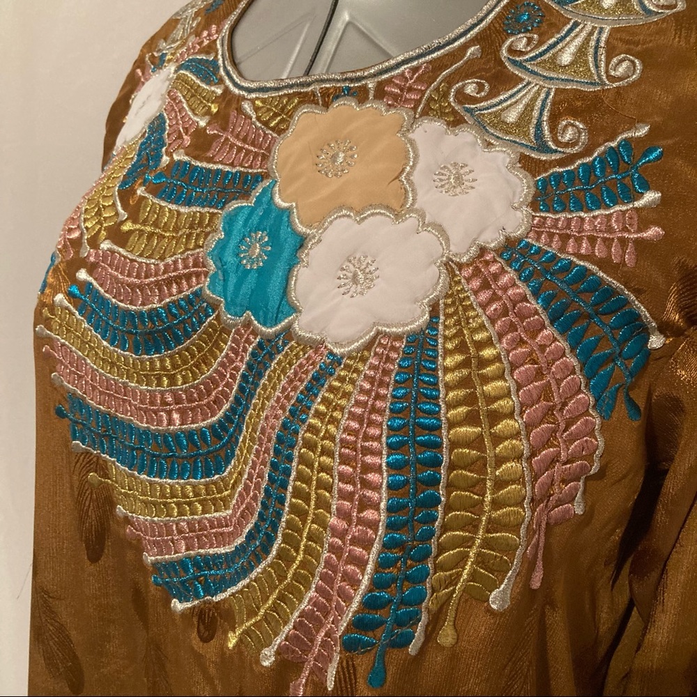 Embroidered Lounge Dress M - Picture 4 of 5